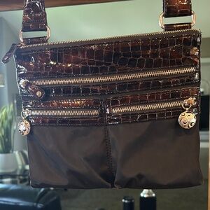 Brighton Brown and Black Crossbody Bag